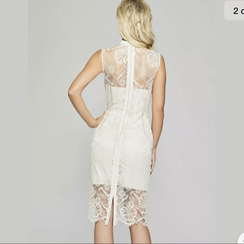 Euc Guess Marciano Lou Lace Midi Corset Dress 8 M - Picture 4 of 8